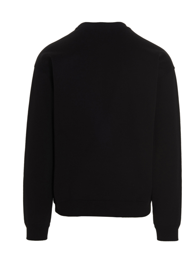 Shop Versace Logo Printed Sweatshirt In Black