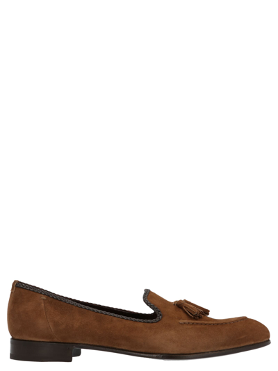 Shop Lidfort Tassel Loafers In Brown