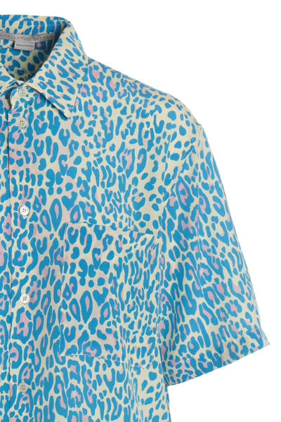 Shop Stella Mccartney Animal Print Silk Shirt In Multicolor
