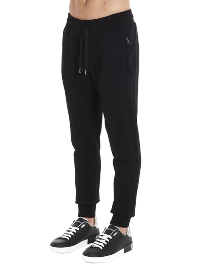 Shop Dolce & Gabbana Logo Joggers In Black