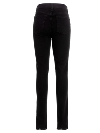 Shop 3x1 Kaya Skinny Split Vintage Hem Jeans In Black