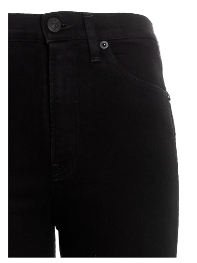 Shop 3x1 Kaya Skinny Split Vintage Hem Jeans In Black