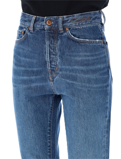 Chloé Boot Cut Jeans In Blau | ModeSens