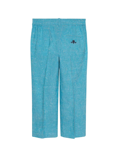 Shop Gucci Unisex Light Blue Trousers