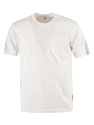 Shop Aspesi Regular Fit Patched Pocket T-shirt In Bianco