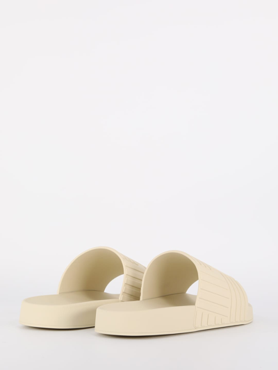 Shop Bottega Veneta White Slider Sandal In Bianco