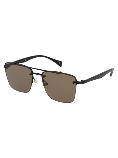 Shop Yohji Yamamoto Ys7001 Sunglasses In 002 Black