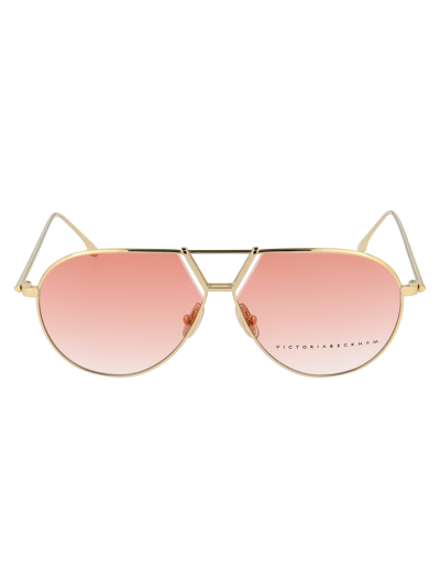 Shop Victoria Beckham Vb2106 Sunglasses In 705 Gold Peach