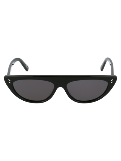 Shop Stella Mccartney Sc0203s Sunglasses In 001 Black Black Smoke
