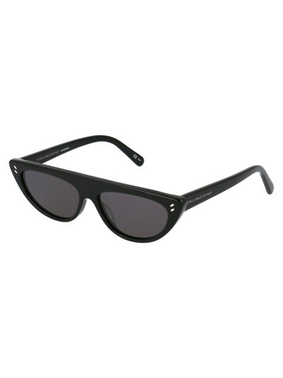Stella Mccartney Sc0203s Sunglasses In 001 Black Black Smoke