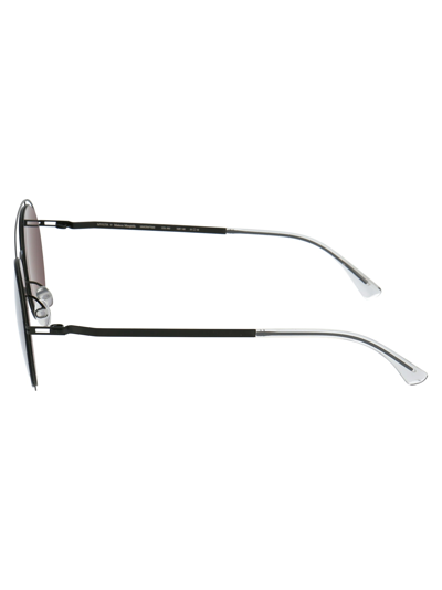 Shop Mykita Mmcraft009 Sunglasses In 002 Black | Dark Grey Solid