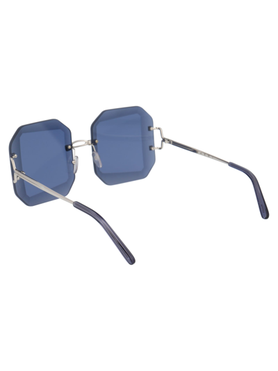Shop Marni Eyewear Me109s Sunglasses In 048 Platinum
