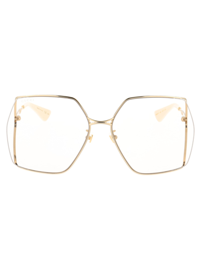 Shop Gucci Gg0817s Sunglasses In 005 Gold Gold Yellow