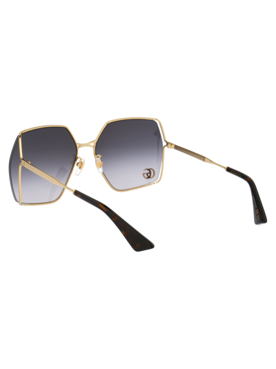 Shop Gucci Gg0817s Sunglasses In 006 Gold Gold Grey