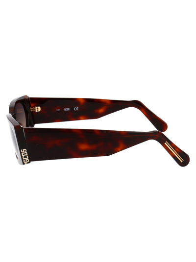 Shop Gcds Gd0016 Sunglasses In 52b Brown