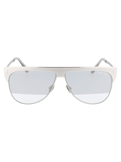 Shop Tom Ford Winter Sunglasses In 18c Silver