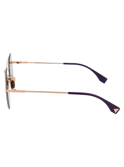 Shop Fendi Ff 0194/s Sunglasses In Ddbap Gold Copper