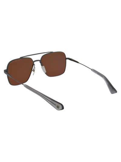 Shop Dita Flight-seven Sunglasses In Black Iron W/ Dark Brown - Ar