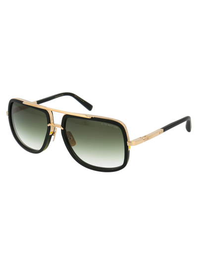 Shop Dita Mach One Sunglasses In Matte Black Antique 12k Gold W/g1 15 Clear