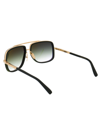 Shop Dita Mach One Sunglasses In Matte Black Antique 12k Gold W/g1 15 Clear