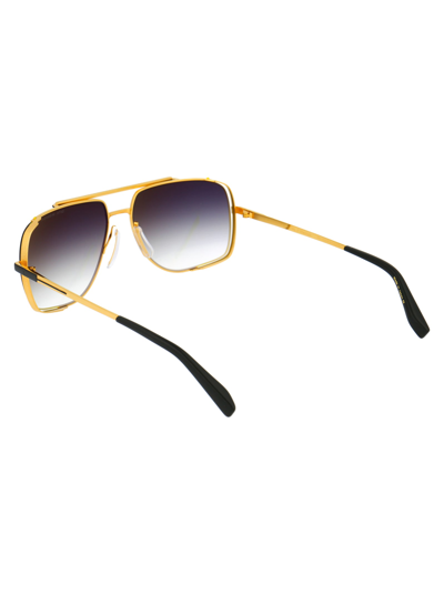 Shop Dita Midnight Special Sunglasses In Yellow Gold Matte Black