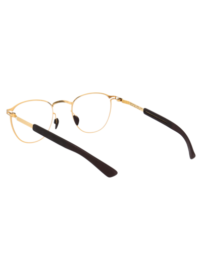 Shop Mykita Clove Glasses In 244 Mh2 Gold/ebony Brown|clear