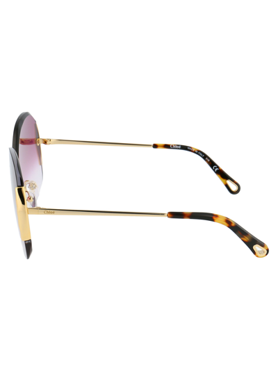 Shop Chloé Ce162s Sunglasses In 824 Gold Gradient