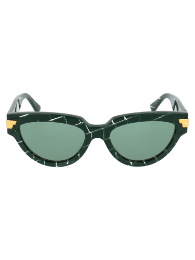 Bottega Veneta Green Cat Eye Ladies Sunglasses BV1035S 004 55