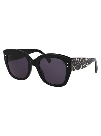 Shop Alaïa Aa0052s Sunglasses In 001 Black Black Grey