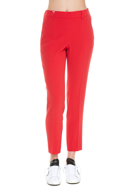 Shop Alberto Biani Cady Trousers In Rosso