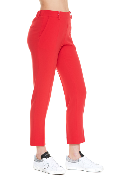 Shop Alberto Biani Cady Trousers In Rosso