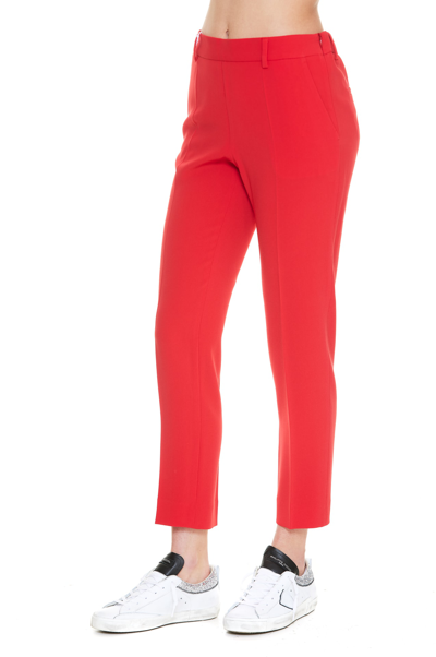 Shop Alberto Biani Cady Trousers In Rosso