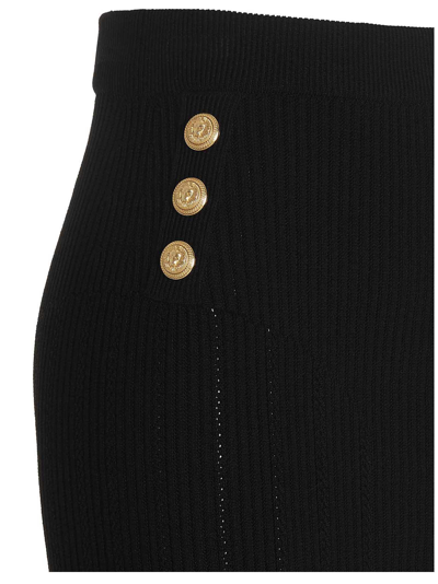 Balmain Ribbed Mini Skirt In Animal Print