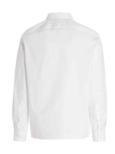 Shop Neil Barrett Mirrored Bolt Shirt In White/black