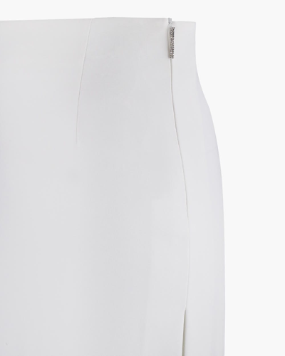 Shop Nué Mira Crepe Long Skirt In Ivory