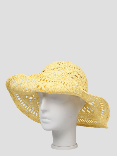 Shop Ruslan Baginskiy Straw Hat In Yellow