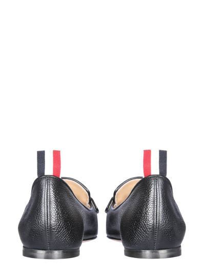 Shop Thom Browne Moccasins With Three Bows In Black