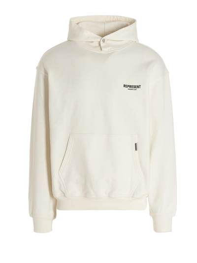 Shop Represent Owners Club Hoodie In Flat White