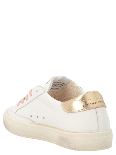 Shop Golden Goose May Shoes In White Black Gold