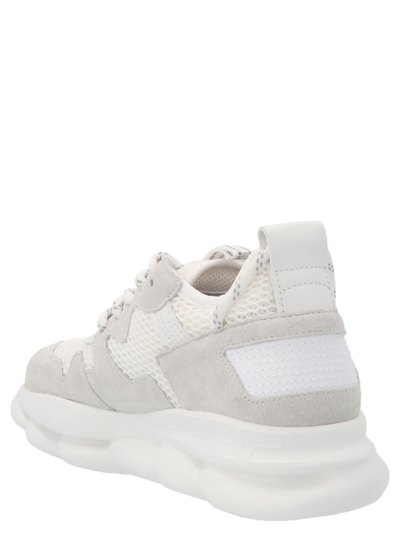 Shop Young Versace Chain Reaction Shoes In Offwhite