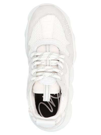 Shop Young Versace Chain Reaction Shoes In Offwhite