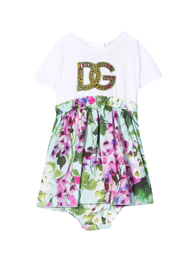 Shop Dolce & Gabbana Baby Girl Patterned Dress In Jb