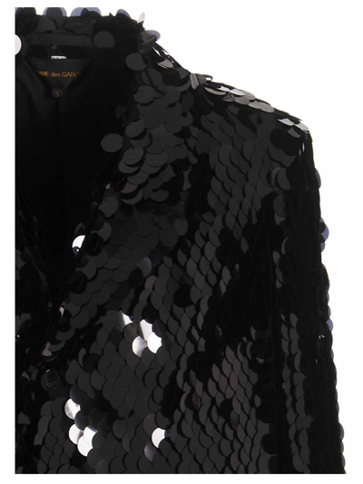 Shop Comme Des Garçons Sequin Dress In Black