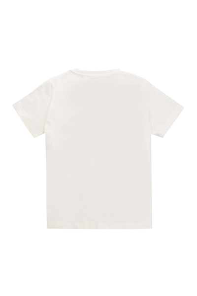Shop Young Versace Printed Cotton T-shirt In White