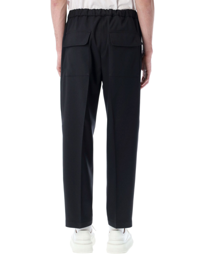 Shop Jil Sander Elasticated Trousers In Black