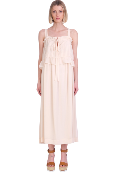 Shop See By Chloé Dress In Beige Cotton