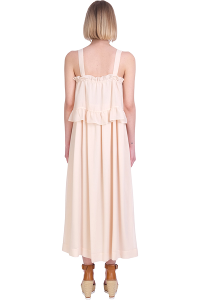 Shop See By Chloé Dress In Beige Cotton