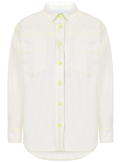 Shop Msgm Jacket In Bianco