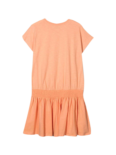 Shop Kenzo Orange Dress Girl In Vermiglio