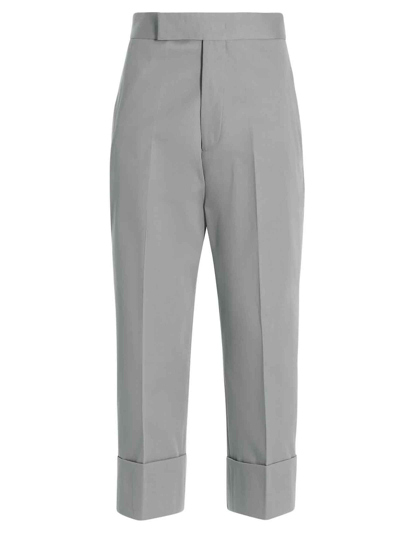 Shop Sapio Cotton Trousers In Gray